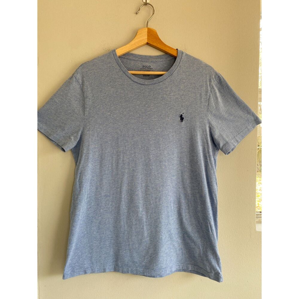Polo Ralph Lauren Short Sleeve Tee Mens Large Slim Fit light Heather Blue